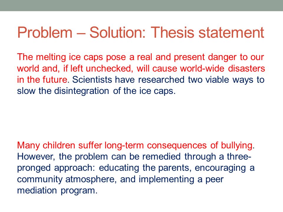 Problem Solution Essays (Examples)